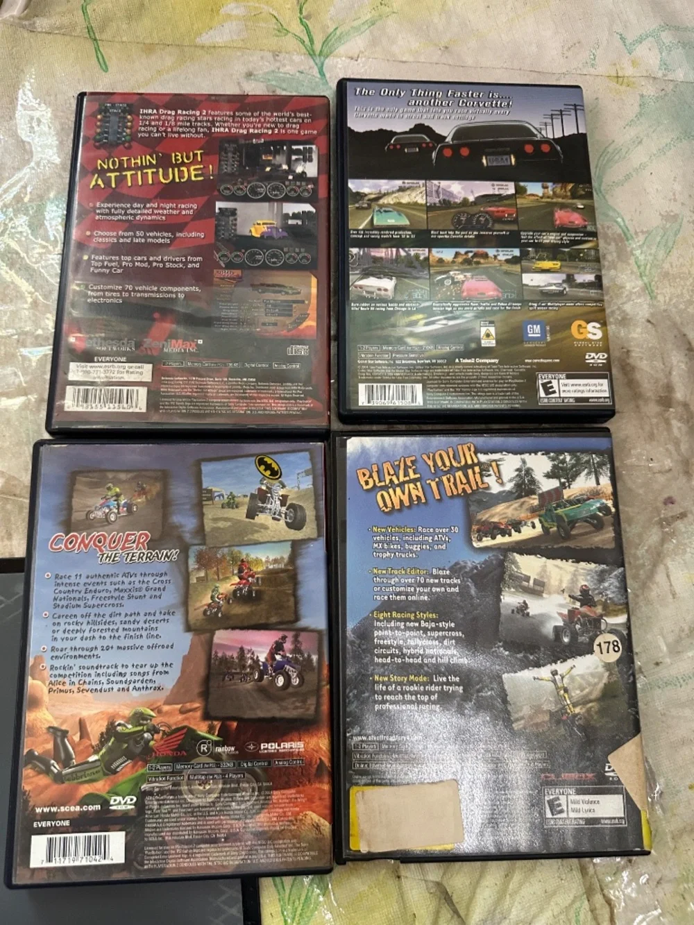IHRA Drag Racing 2 Corvette ATV Off Road Fury 1 & 4 PlayStation 2 PS2 Games